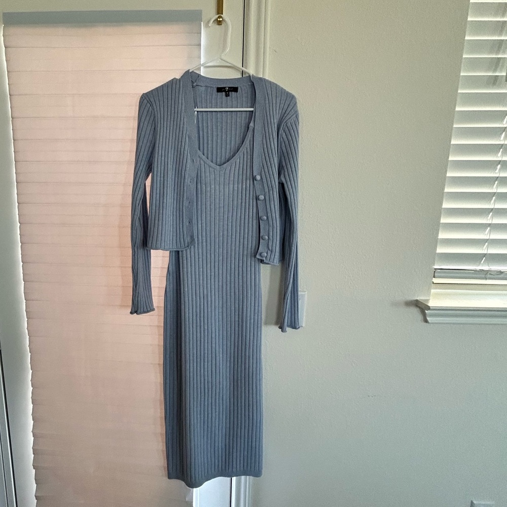 Two piece dress with cardigan